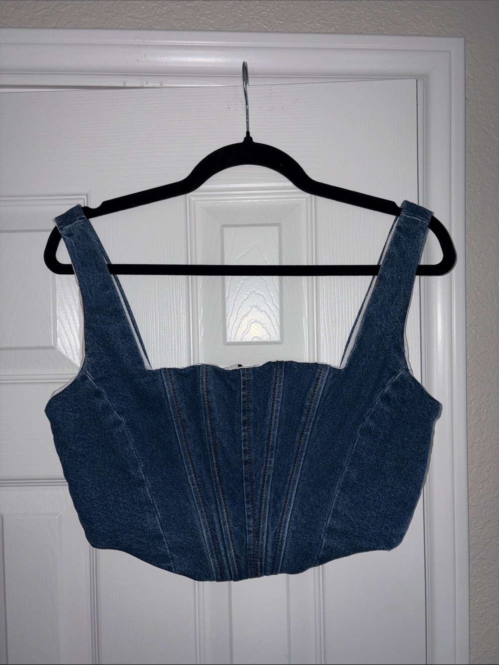 Denim Corset Mini Top